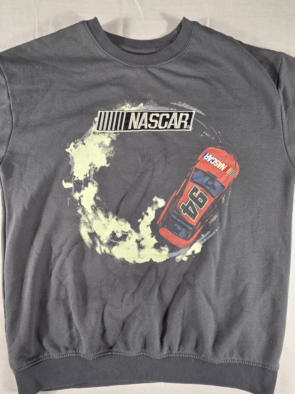 NASCAR 94 Drift Graphic Sweatshirt Mens Medium Black Racing Pullover